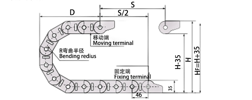 25全黑拖鏈拖鏈參數(shù)1